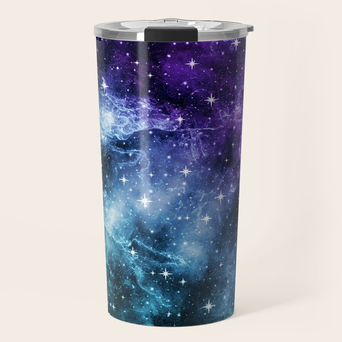 Purple Teal Galaxy Nebula Dream #1 #decor #art #society6 Travel Mug Gallery Image 1