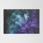 Purple Teal Galaxy Nebula Dream #1 #decor #art #society6 Rug Gallery Image 2