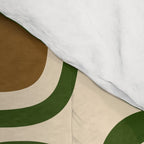 Mid Century Modern Modern Organic Shapes Pattern 321 Green Comforter Gallery Image 4