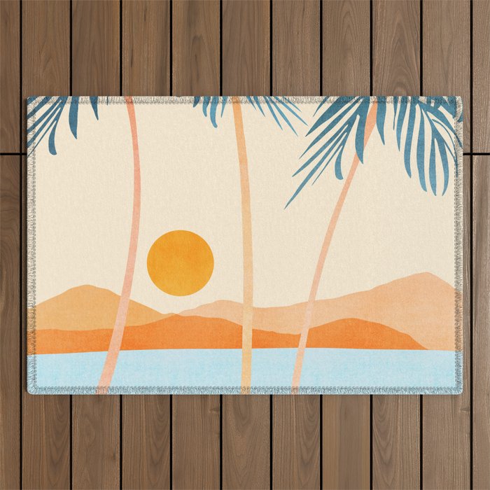 Baja California Coast Landscape Outdoor Rug Gallery Image 1