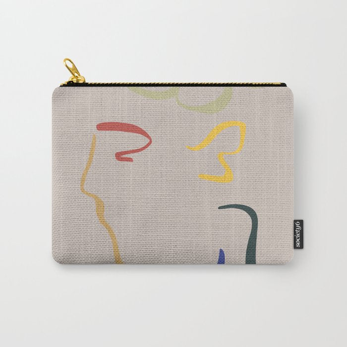 Rhett modern line drawing portrait Carry All Pouch Gallery Image 1