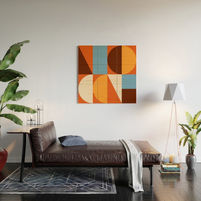 Mid Century 40A Wood Wall Art Gallery Image 2