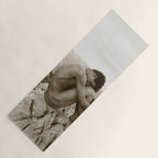'Caino' Male Nude black and white photograph / black and white photography by Wilhem von Gloeden Yoga Mat Gallery Image 1
