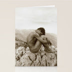 'Caino' Male Nude black and white photograph / black and white photography by Wilhem von Gloeden Stationery Card Gallery Image 2