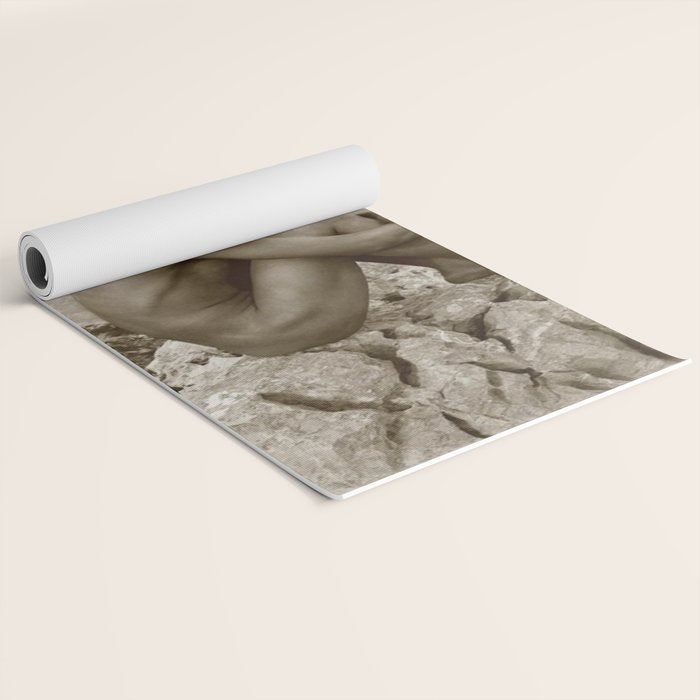 'Caino' Male Nude black and white photograph / black and white photography by Wilhem von Gloeden Yoga Mat Gallery Image 2