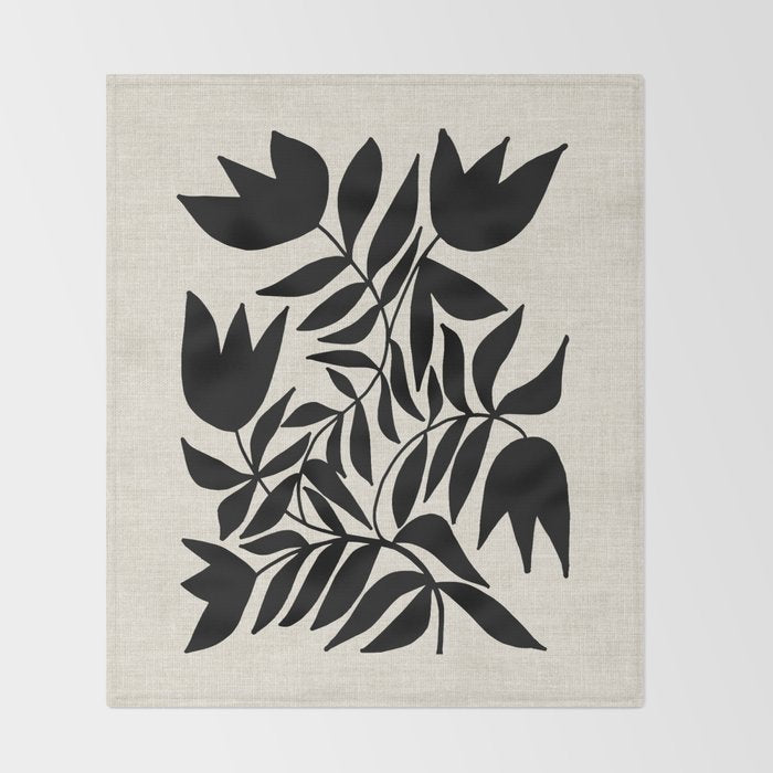 Triple Lip Vining Tulip Throw Blanket Gallery Image 2