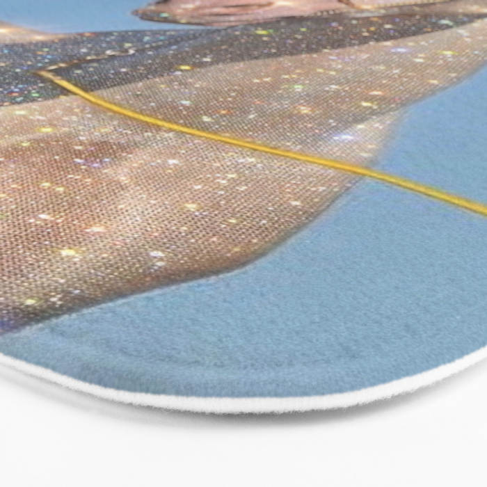 MAGIC HORSE | magical | glitter | sparkle | shiny | pet | animal | nature | blue | bling | collage  Bath Mat Gallery Image 3