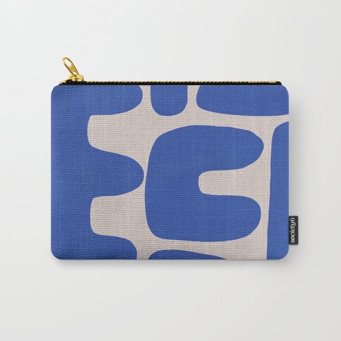 Irregular shape arrangement in blue Carry All Pouch Gallery Image 1