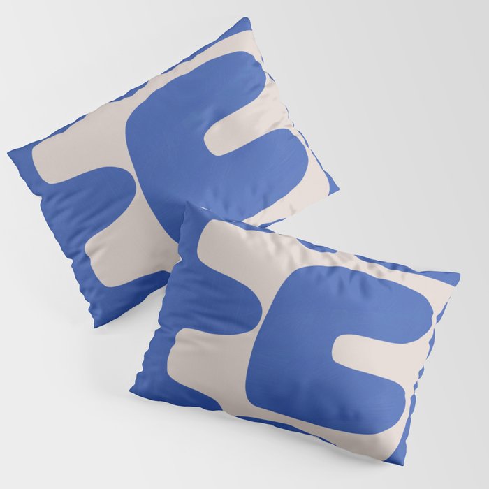 Irregular shape arrangement in blue Pillow Sham Gallery Image 3