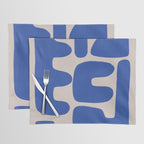 Irregular shape arrangement in blue Placemat Gallery Image 1