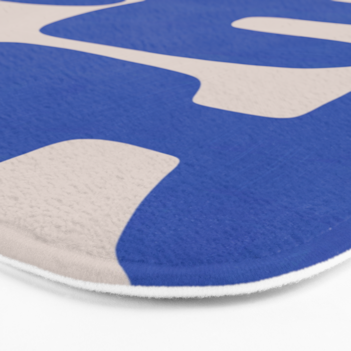 Irregular shape arrangement in blue Bath Mat Gallery Image 3