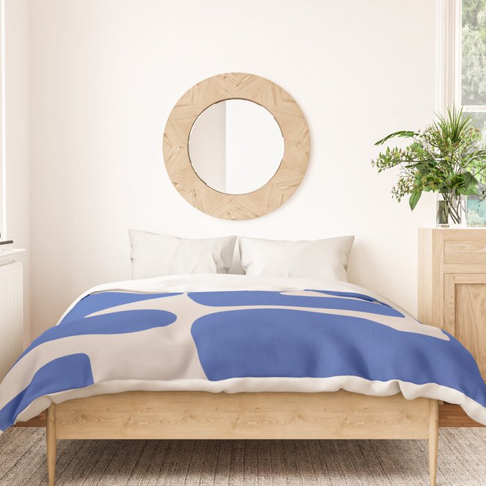 Irregular shape arrangement in blue Duvet Cover Gallery Image 3