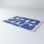 Irregular shape arrangement in blue Rug Gallery Image 3