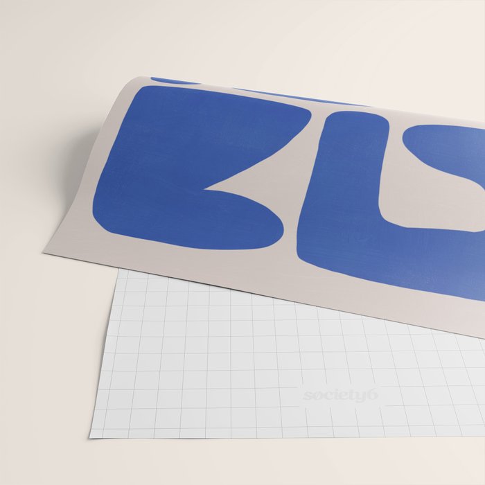 Irregular shape arrangement in blue Wrapping Paper Gallery Image 2