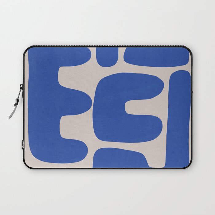 Irregular shape arrangement in blue Laptop Sleeve Gallery Image 1