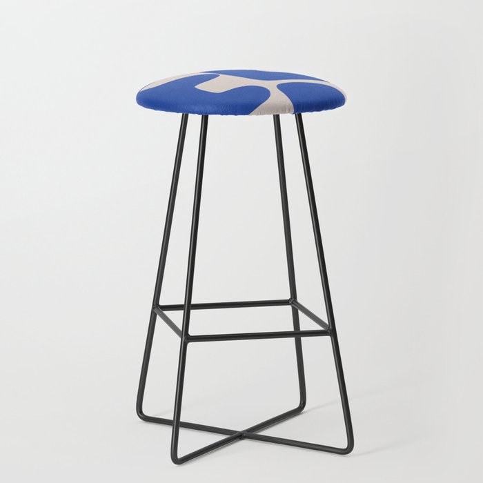 Irregular shape arrangement in blue Stool Gallery Image 1