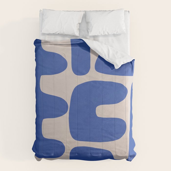 Irregular shape arrangement in blue Comforter Gallery Image 6