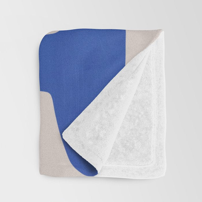 Irregular shape arrangement in blue Throw Blanket Gallery Image 3