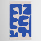 Irregular shape arrangement in blue Tablecloth Gallery Image 2