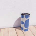 Irregular shape arrangement in blue Travel Mug Gallery Image 4