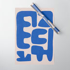 Irregular shape arrangement in blue Wrapping Paper Gallery Image 1