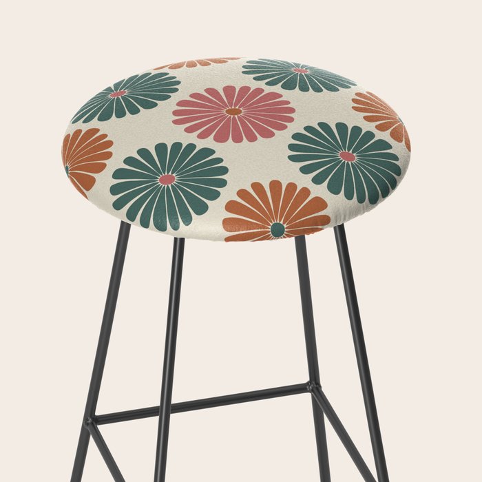 Retro Summer Daisies IX Stool Gallery Image 2