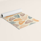 Papier Découpé Abstract Cutout Pattern Cream Beige Slate Orange Blush Taupe Yoga Mat Gallery Image 2