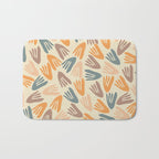 Papier Découpé Abstract Cutout Pattern Cream Beige Slate Orange Blush Taupe Bath Mat Gallery Image 1