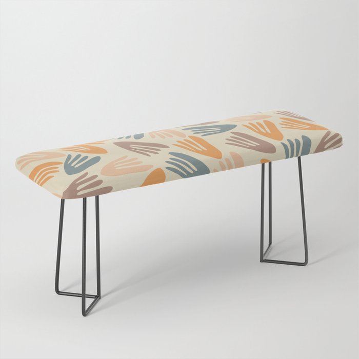 Papier Découpé Abstract Cutout Pattern Cream Beige Slate Orange Blush Taupe Bench Gallery Image 1
