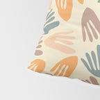 Papier Découpé Abstract Cutout Pattern Cream Beige Slate Orange Blush Taupe Pillow Sham Gallery Image 4