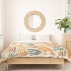 Papier Découpé Abstract Cutout Pattern Cream Beige Slate Orange Blush Taupe Duvet Cover Gallery Image 3