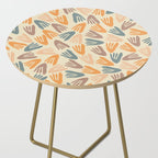 Papier Découpé Abstract Cutout Pattern Cream Beige Slate Orange Blush Taupe Side Table Gallery Image 2