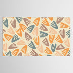 Papier Découpé Abstract Cutout Pattern Cream Beige Slate Orange Blush Taupe Tablecloth Gallery Image 2