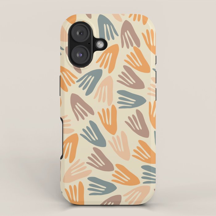 Papier Découpé Abstract Cutout Pattern Cream Beige Slate Orange Blush Taupe iPhone Case Gallery Image 1