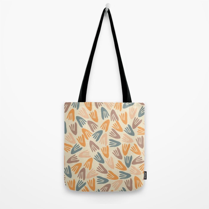 Papier Découpé Abstract Cutout Pattern Cream Beige Slate Orange Blush Taupe Tote Bag Gallery Image 2