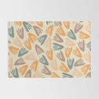 Papier Découpé Abstract Cutout Pattern Cream Beige Slate Orange Blush Taupe Rug Gallery Image 2