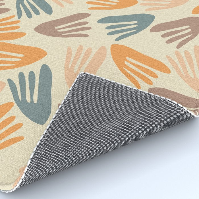 Papier Découpé Abstract Cutout Pattern Cream Beige Slate Orange Blush Taupe Rug Gallery Image 4