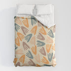 Papier Découpé Abstract Cutout Pattern Cream Beige Slate Orange Blush Taupe Duvet Cover Gallery Image 6
