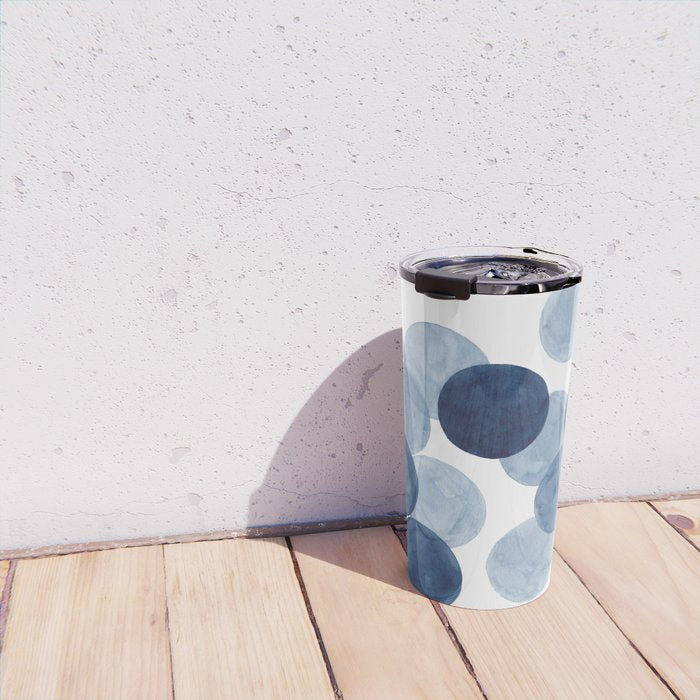 Indigo Ombre Circles Travel Mug Gallery Image 4