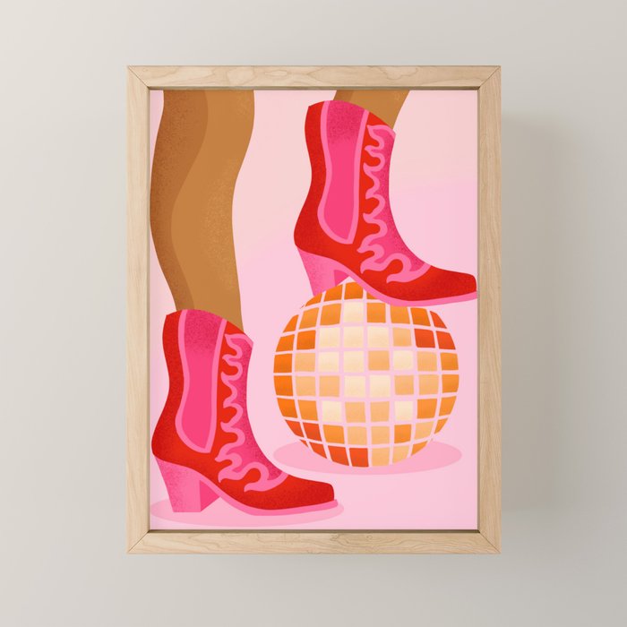 Disco Cowgirl Mini Art Print Gallery Image 1