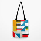 Cityscape in Geometric Shapes Tote Bag Gallery Image 2