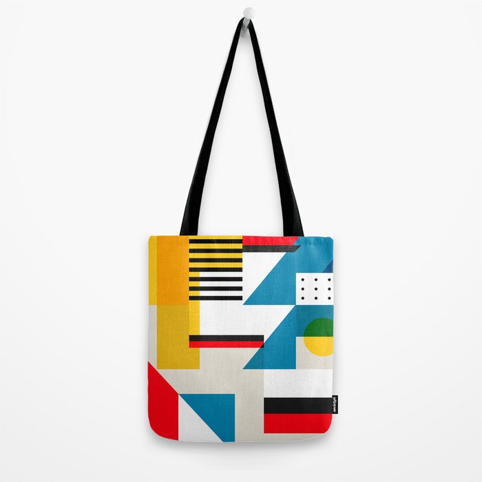Cityscape in Geometric Shapes Tote Bag Gallery Image 2