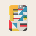Cityscape in Geometric Shapes Bath Mat Gallery Image 1