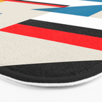 Cityscape in Geometric Shapes Bath Mat Gallery Image 3