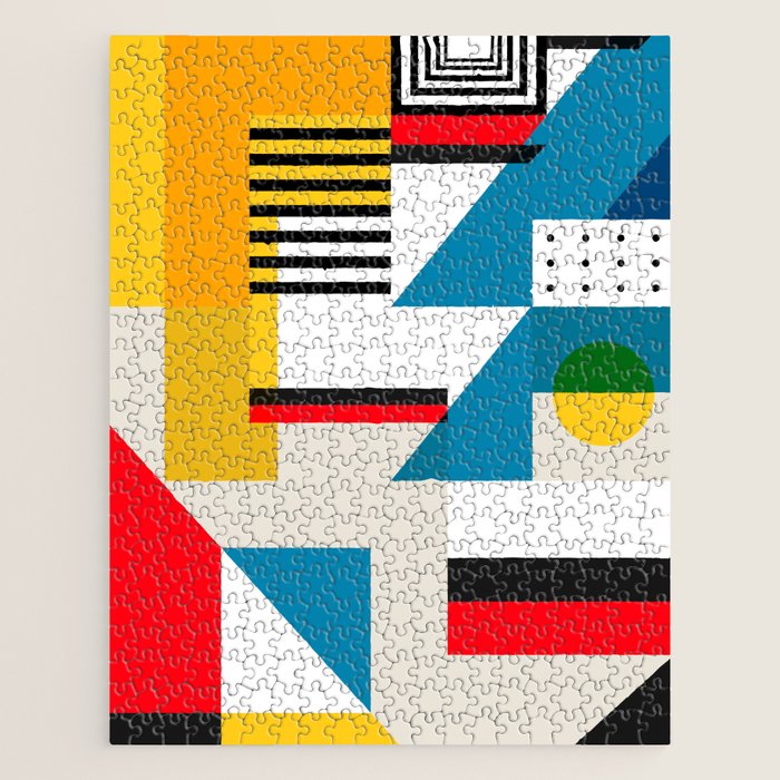 Cityscape in Geometric Shapes Jigsaw Puzzle Gallery Image 1