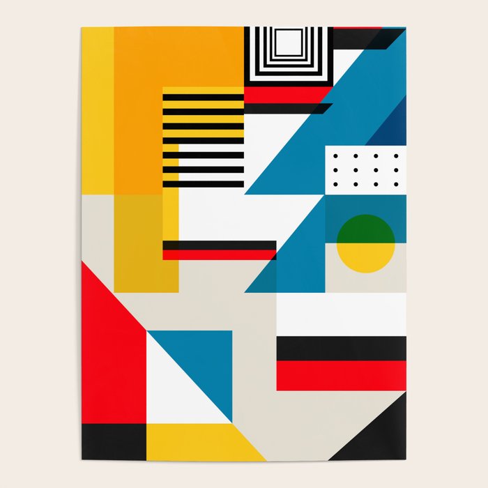 Cityscape in Geometric Shapes Poster Gallery Image 1