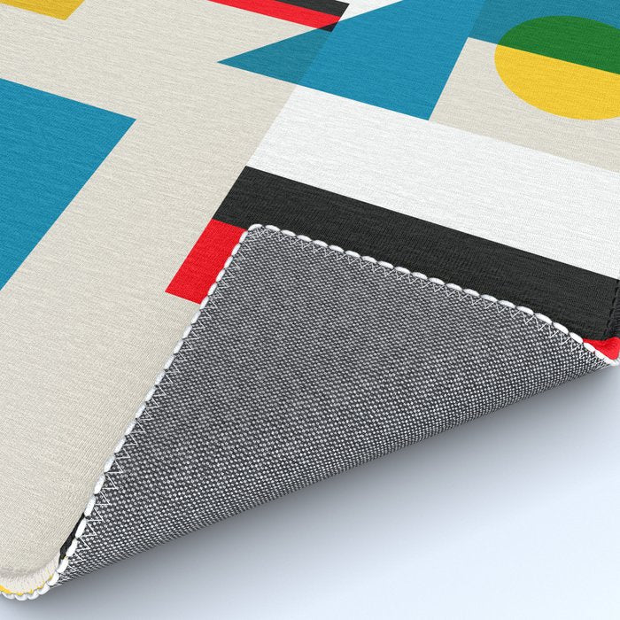 Cityscape in Geometric Shapes Rug Gallery Image 4