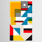 Cityscape in Geometric Shapes Tablecloth Gallery Image 2