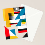 Cityscape in Geometric Shapes Stationery Card Gallery Image 2