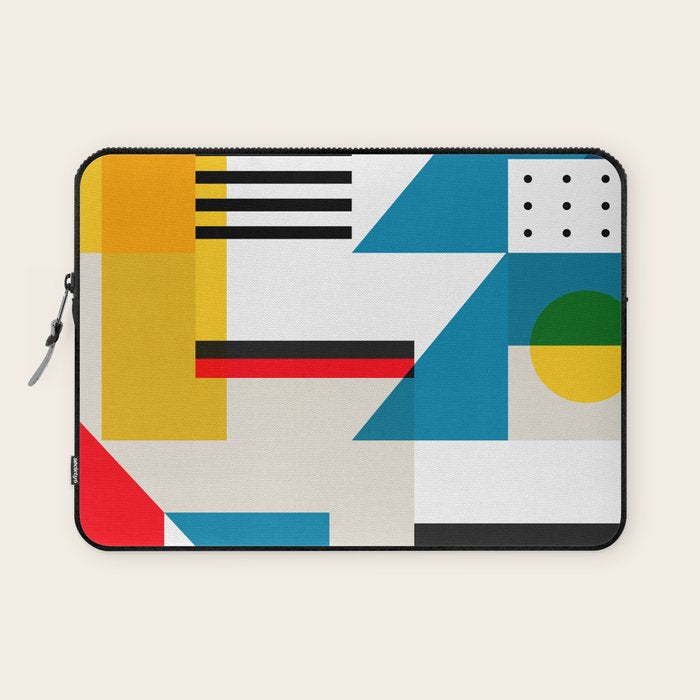Cityscape in Geometric Shapes Laptop Sleeve Gallery Image 1